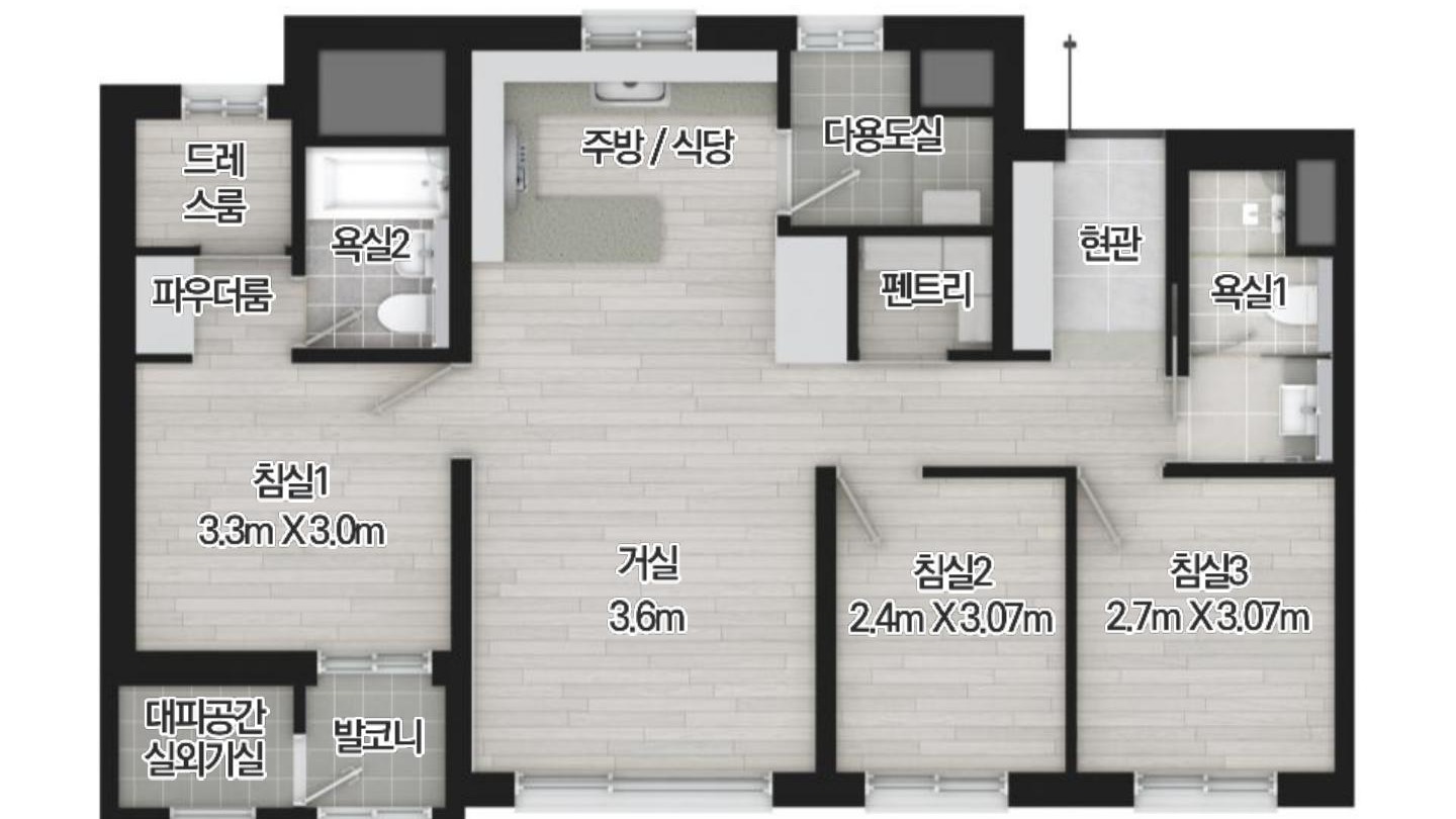 59㎡ 평면도
